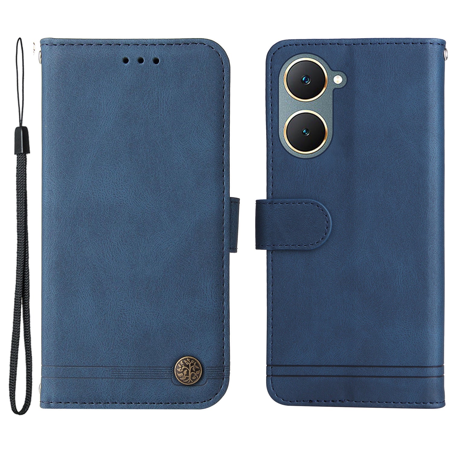 For vivo Y03 Case Skin-touch PU Leather Phone Stand Cover For vivo Y03 Case Skin-touch PU Leather Phone Stand Cover